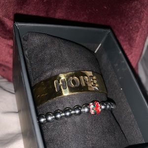 Brand new rustic cuff gold hope bracelet